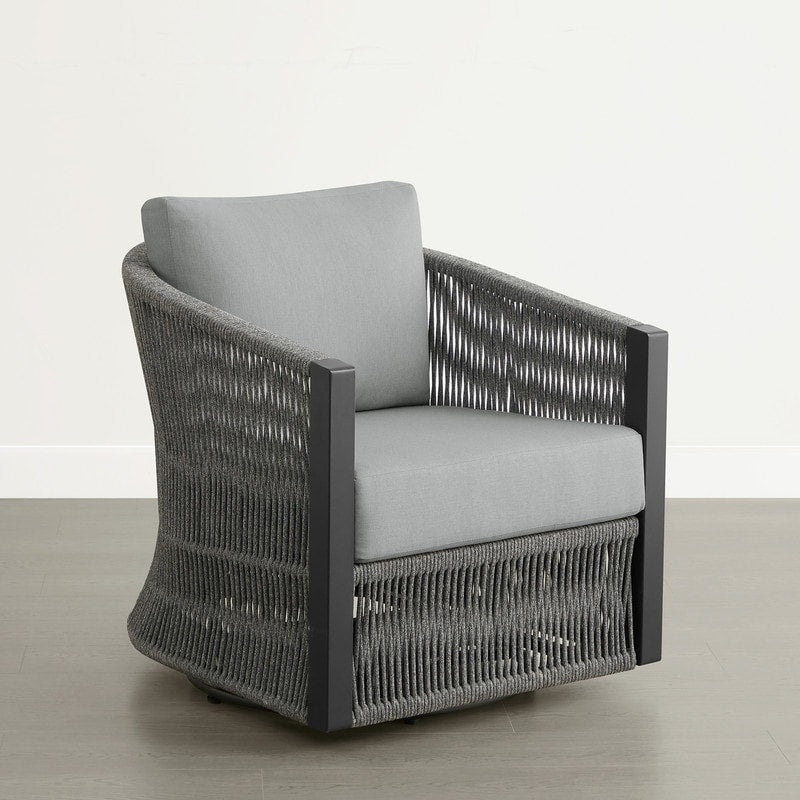 Carlos Outdoor Patio Furniture Bistro Set Swivel Chair