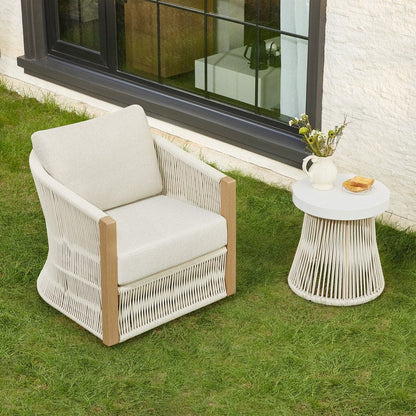 Carlos Outdoor Patio Furniture Bistro Set Swivel Chair