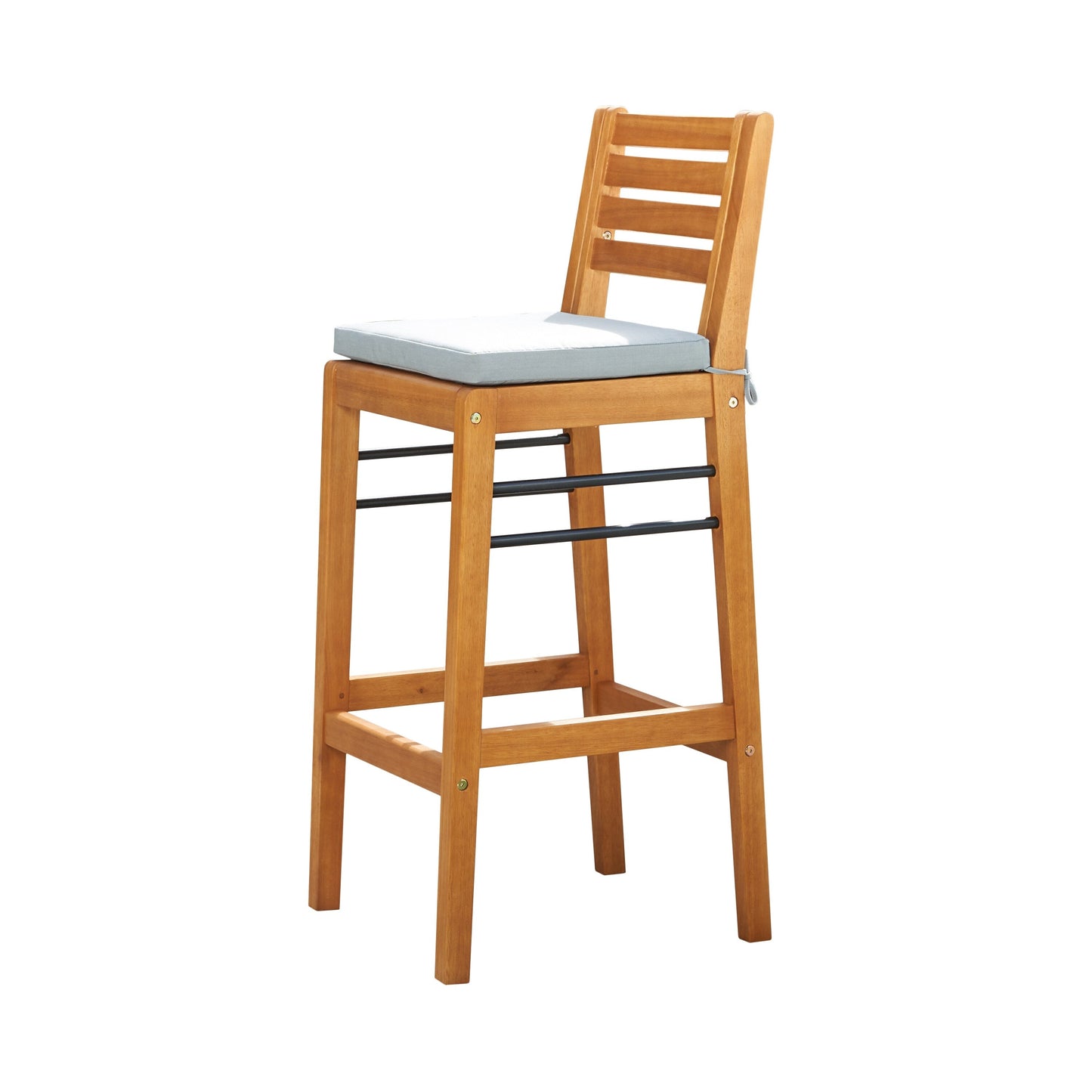 Carlton Honey Patio Wood Counter-Height Bar Table and Chairs