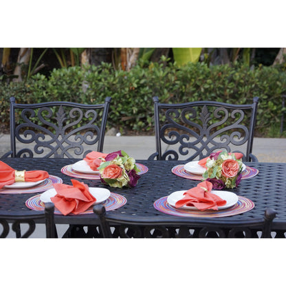 Casablanca Black Cast Aluminum 9-piece Outdoor Dining Set with Cushions