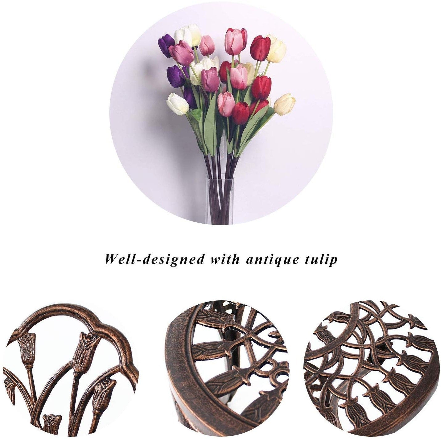 3-Piece Aluminum Outdoor Patio Tulip Sets With Table
