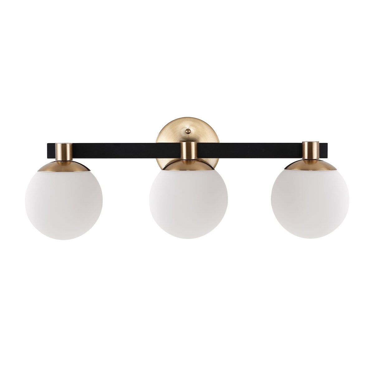 Cecil Globe Metal/Frosted Glass Modern Contemporary LED Vanity, by JONATHAN Y