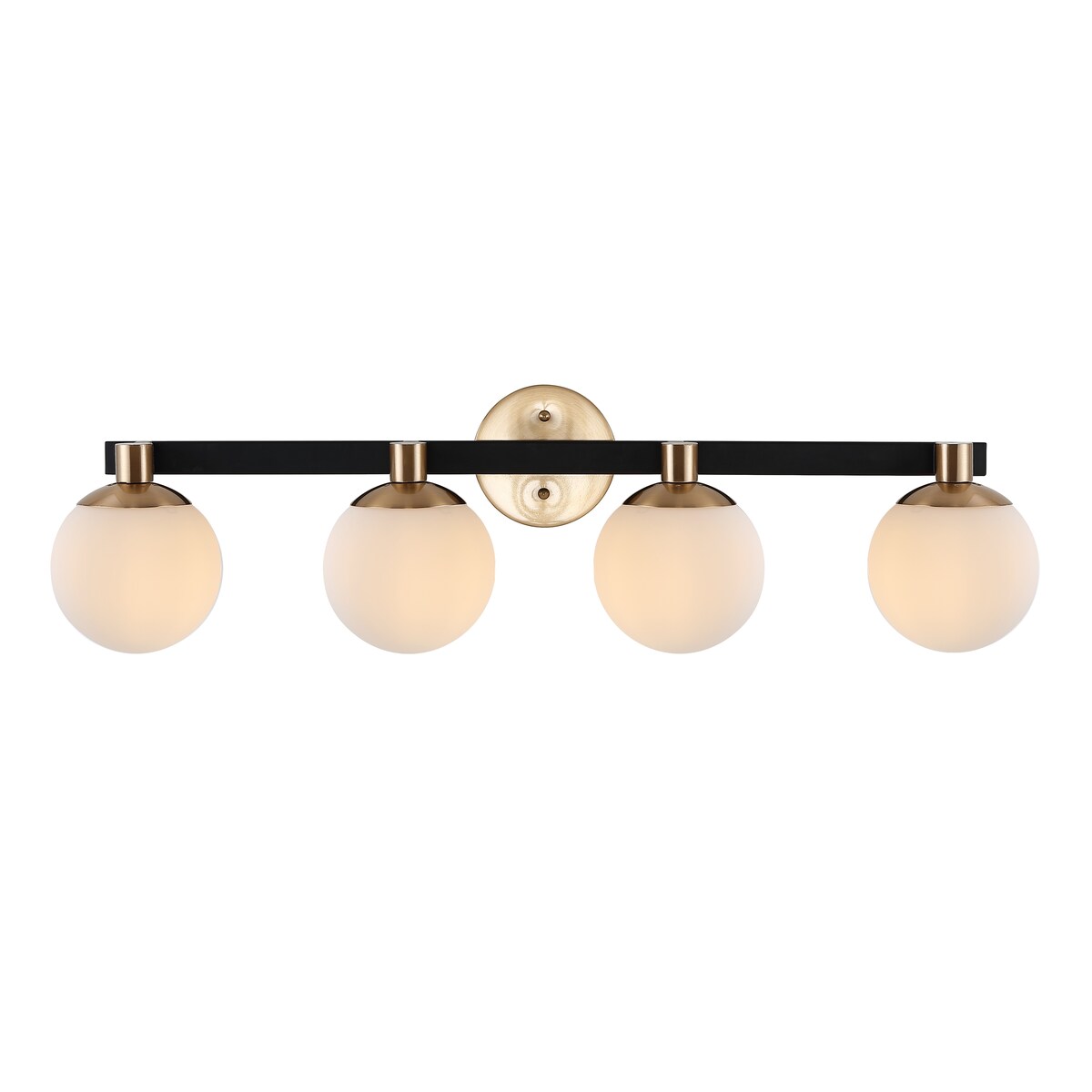 Cecil Globe Metal/Frosted Glass Modern Contemporary LED Vanity, by JONATHAN Y
