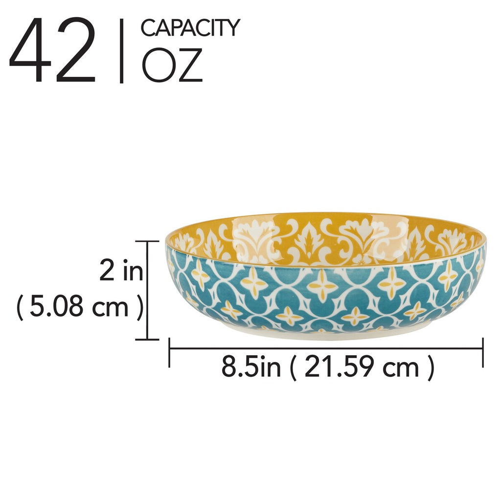 Certified International Panache Set of 6 Soup/Pasta Bowl 6 asst - 8.5 Diam x 2