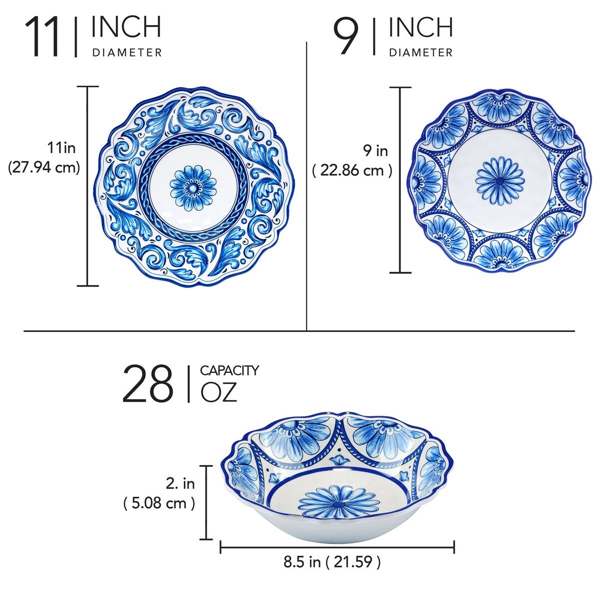 Certified International Veranda Melamine 12-piece Dinnerware Set, Service for 4
