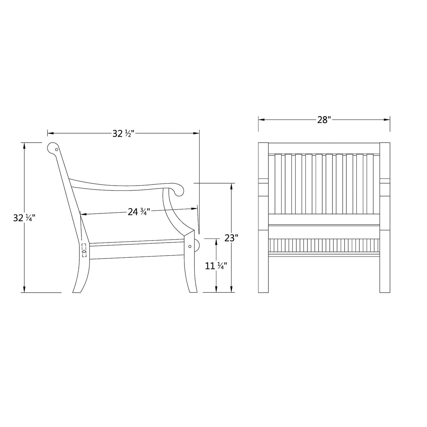 Cambridge Casual Chara 4-piece Teak Patio Conversation Set