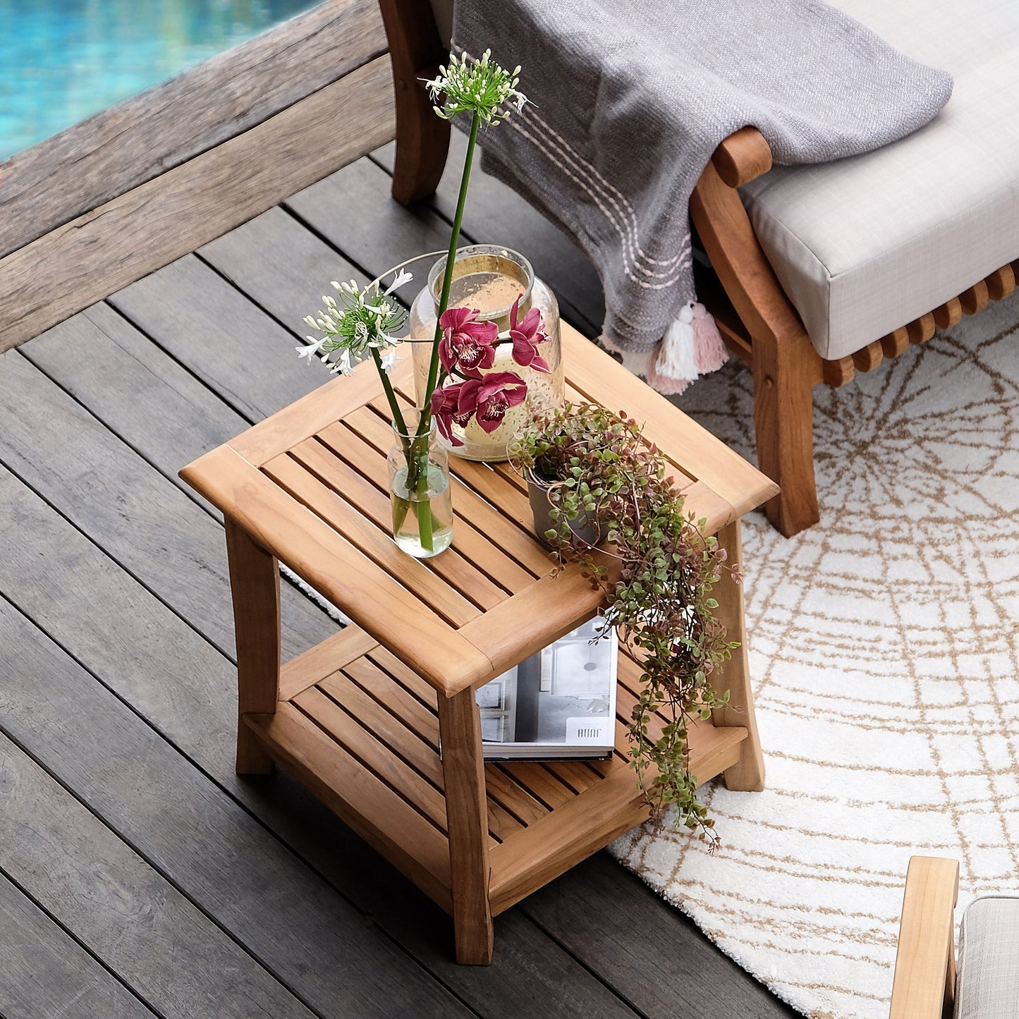Cambridge Casual Chara 5-piece Teak Patio Conversation Set