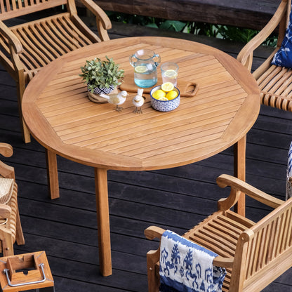 Cambridge Casual Chara 5-piece Teak Patio Dining Set with Cushion