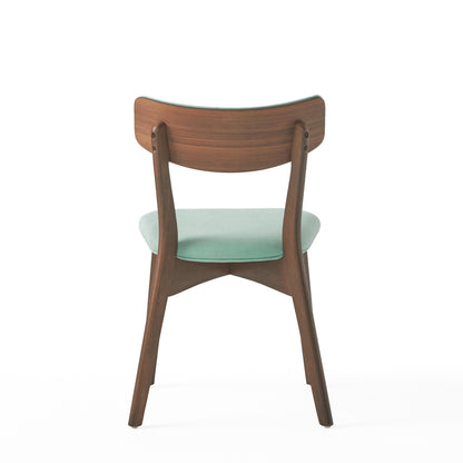 Chazz Mid-Century Modern Upholstered Rubberwood Dining Chairs (Set of 2/4) by Christopher Knight Home