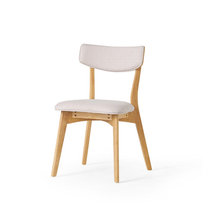 Chazz Mid-Century Modern Upholstered Rubberwood Dining Chairs (Set of 2/4) by Christopher Knight Home