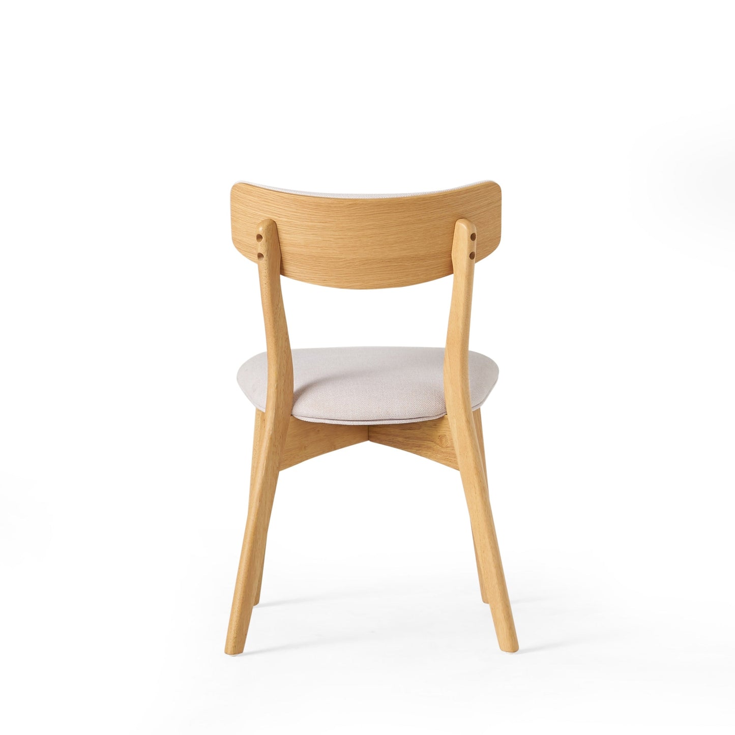 Chazz Mid-Century Modern Upholstered Rubberwood Dining Chairs (Set of 2/4) by Christopher Knight Home