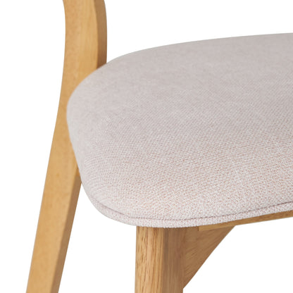 Chazz Mid-Century Modern Upholstered Rubberwood Dining Chairs (Set of 2/4) by Christopher Knight Home