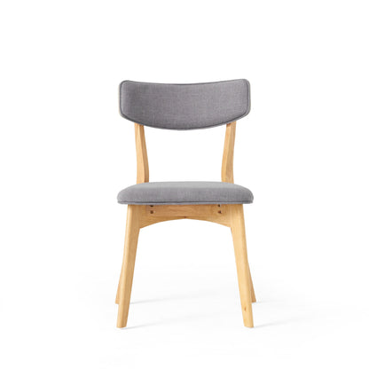 Chazz Mid-Century Modern Upholstered Rubberwood Dining Chairs (Set of 2/4) by Christopher Knight Home