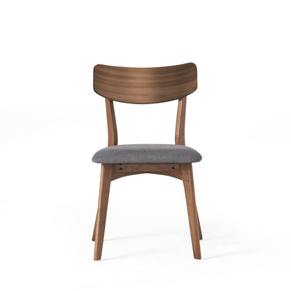 Chazz Mid-Century Modern Upholstered Rubberwood Dining Chairs (Set of 2/4) by Christopher Knight Home