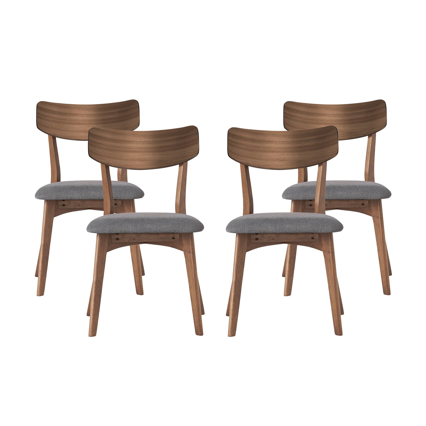 Chazz Mid-Century Modern Upholstered Rubberwood Dining Chairs (Set of 2/4) by Christopher Knight Home