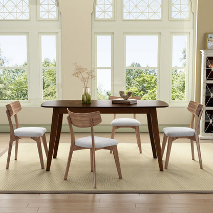 Chazz Mid-Century Modern Upholstered Rubberwood Dining Chairs (Set of 2/4) by Christopher Knight Home