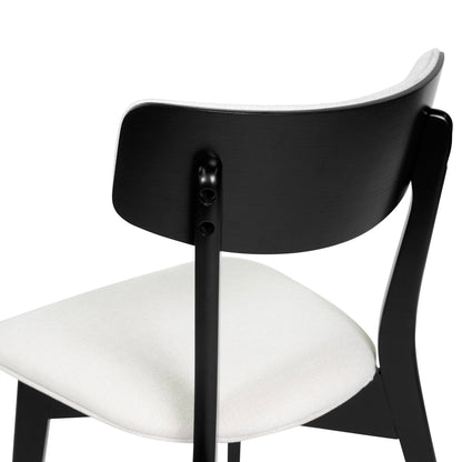 Chazz Mid-Century Modern Upholstered Rubberwood Dining Chairs (Set of 2/4) by Christopher Knight Home
