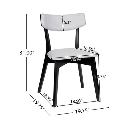Chazz Mid-Century Modern Upholstered Rubberwood Dining Chairs (Set of 2/4) by Christopher Knight Home