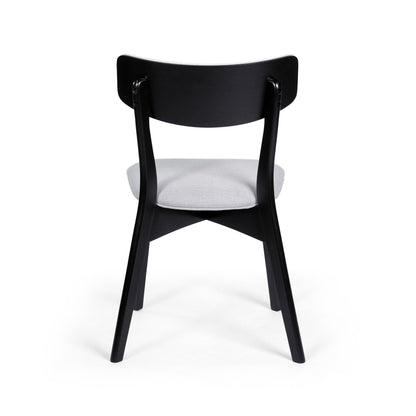 Chazz Mid-Century Modern Upholstered Rubberwood Dining Chairs (Set of 2/4) by Christopher Knight Home