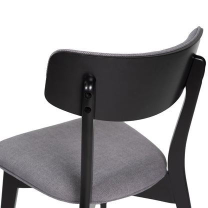 Chazz Mid-Century Modern Upholstered Rubberwood Dining Chairs (Set of 2/4) by Christopher Knight Home