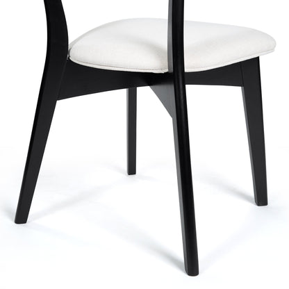 Chazz Mid-Century Modern Upholstered Rubberwood Dining Chairs (Set of 2/4) by Christopher Knight Home