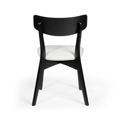 Chazz Mid-Century Modern Upholstered Rubberwood Dining Chairs (Set of 2/4) by Christopher Knight Home