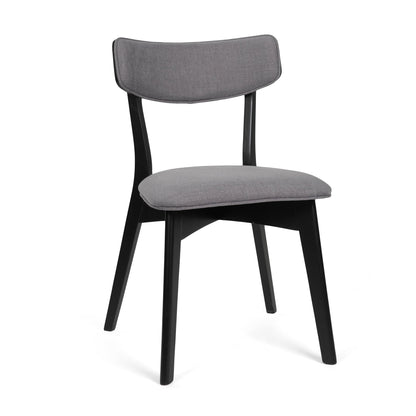 Chazz Mid-Century Modern Upholstered Rubberwood Dining Chairs (Set of 2/4) by Christopher Knight Home