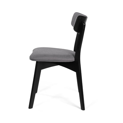 Chazz Mid-Century Modern Upholstered Rubberwood Dining Chairs (Set of 2/4) by Christopher Knight Home