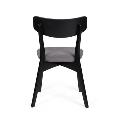 Chazz Mid-Century Modern Upholstered Rubberwood Dining Chairs (Set of 2/4) by Christopher Knight Home
