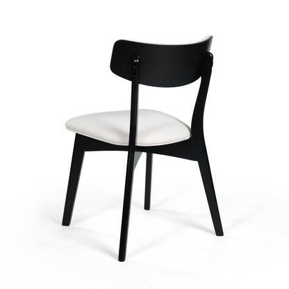 Chazz Mid-Century Modern Upholstered Rubberwood Dining Chairs (Set of 2/4) by Christopher Knight Home