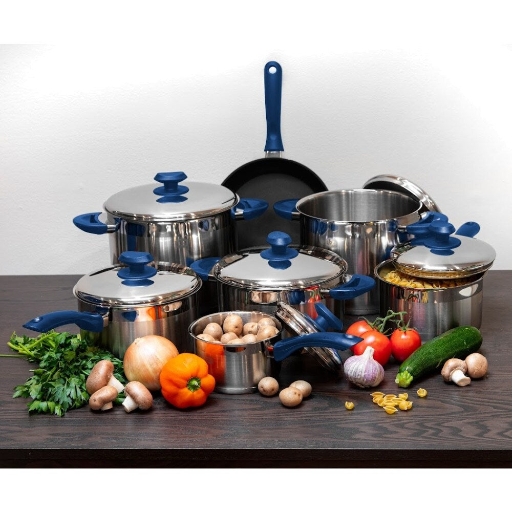 YBM Home Professional Chef’s 18/10 Stainless Steel Sauce Pot Covered Tri-Ply Capsule Base With Handle, Induction Compatible