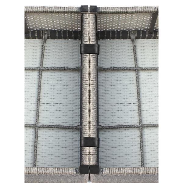 Living Source International Chelsea Grey Wicker and Aluminum 12-piece Conversation Sectional Club Set