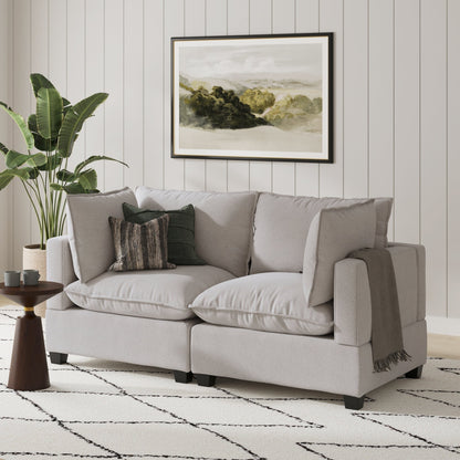 Chelsea Modern Cloud Modular Upholstered Sofa with Deep Seat and Plush Cushions
