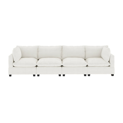 Chelsea Modern Cloud Modular Upholstered Sofa with Deep Seat and Plush Cushions