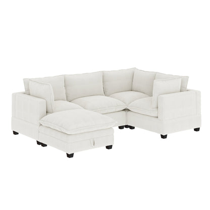 Chelsea Modern Cloud Modular Upholstered Sofa with Deep Seat and Plush Cushions