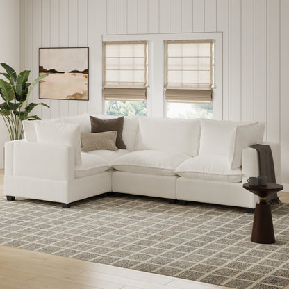 Chelsea Modern Cloud Modular Upholstered Sofa with Deep Seat and Plush Cushions