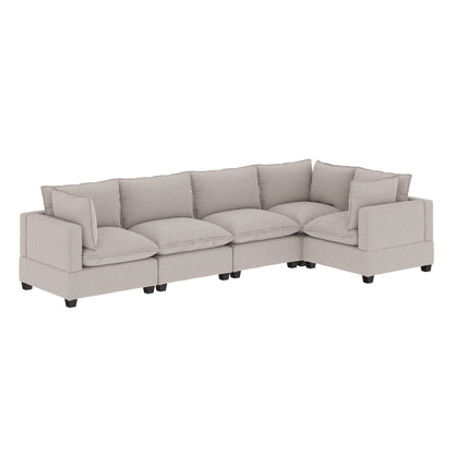 Chelsea Modern Cloud Modular Upholstered Sofa with Deep Seat and Plush Cushions