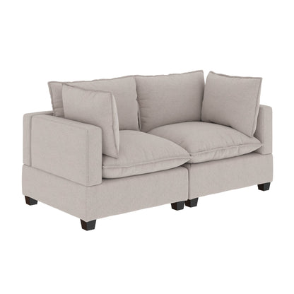 Chelsea Modern Cloud Modular Upholstered Sofa with Deep Seat and Plush Cushions
