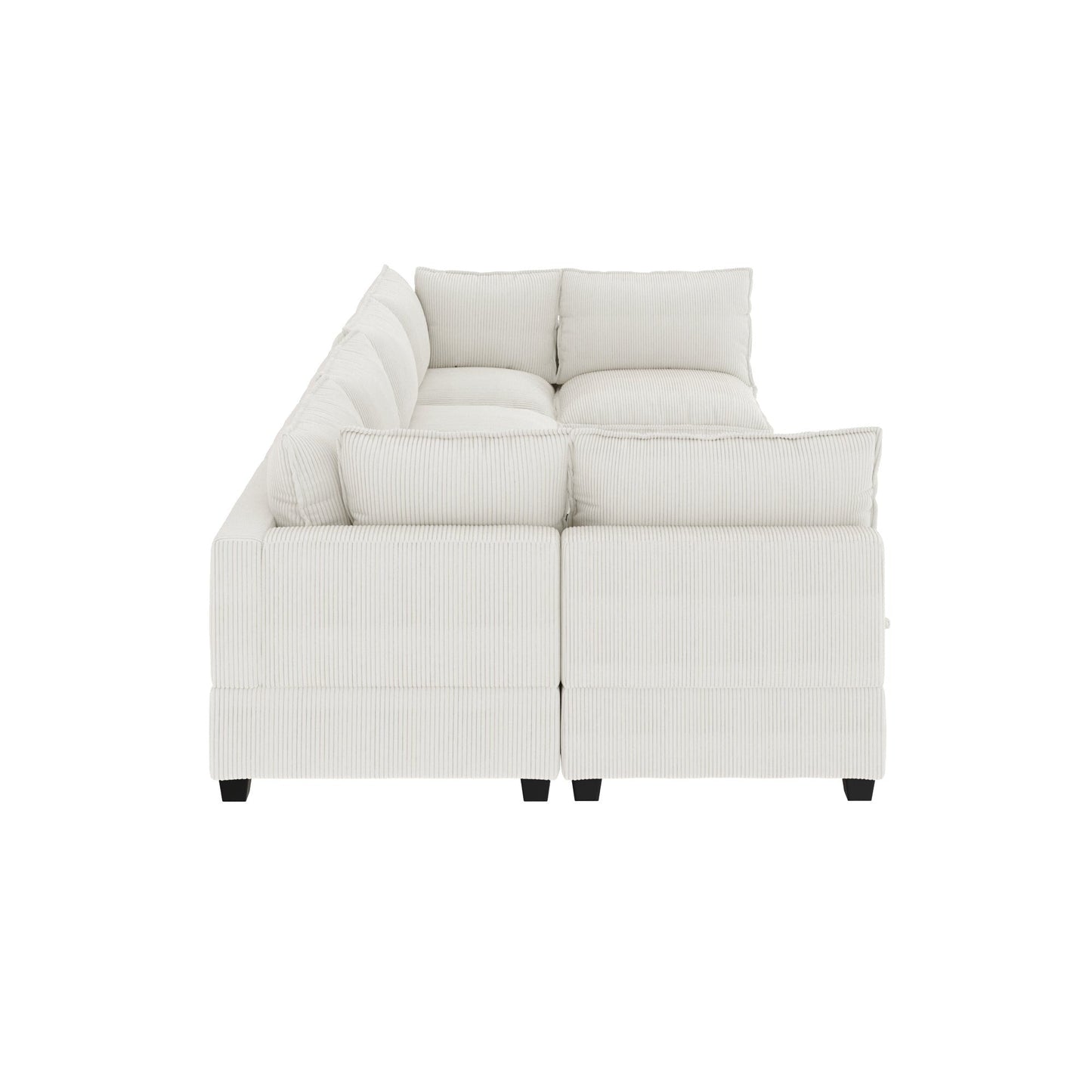 Chelsea Modern Cloud Modular Upholstered Sofa with Deep Seat and Plush Cushions