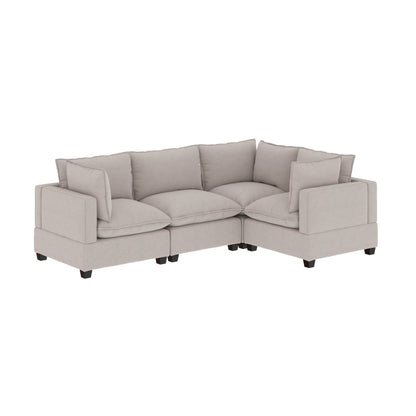Chelsea Modern Cloud Modular Upholstered Sofa with Deep Seat and Plush Cushions