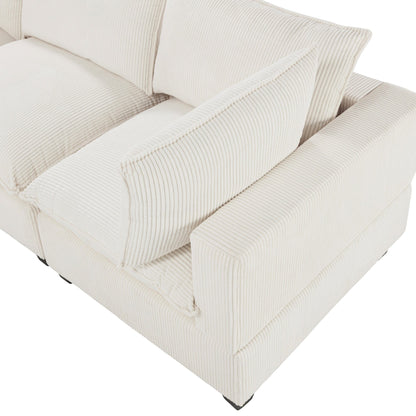 Chelsea Modern Cloud Modular Upholstered Sofa with Deep Seat and Plush Cushions