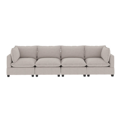 Chelsea Modern Cloud Modular Upholstered Sofa with Deep Seat and Plush Cushions