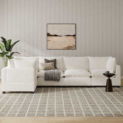 Chelsea Modern Cloud Modular Upholstered Sofa with Deep Seat and Plush Cushions