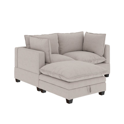 Chelsea Modern Cloud Modular Upholstered Sofa with Deep Seat and Plush Cushions