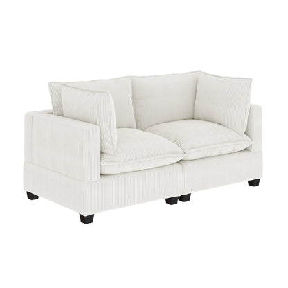 Chelsea Modern Cloud Modular Upholstered Sofa with Deep Seat and Plush Cushions