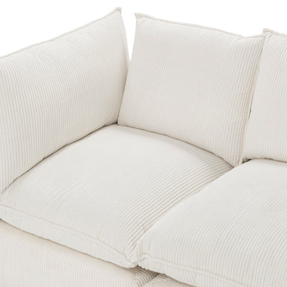 Chelsea Modern Cloud Modular Upholstered Sofa with Deep Seat and Plush Cushions