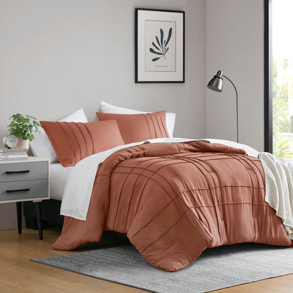 Chelsea Square Evans Pinch Pleated Soft Washed Boho Comforter Set