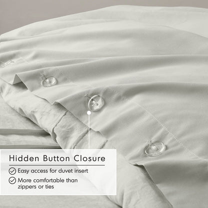 Chelsea Square Evans Pinch Pleated Soft Washed Boho Duvet Cover Set