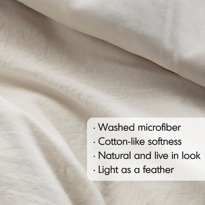 Chelsea Square Evans Pinch Pleated Soft Washed Boho Duvet Cover Set