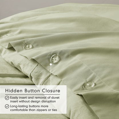Chelsea Square Evans Pinch Pleated Soft Washed Boho Duvet Cover Set